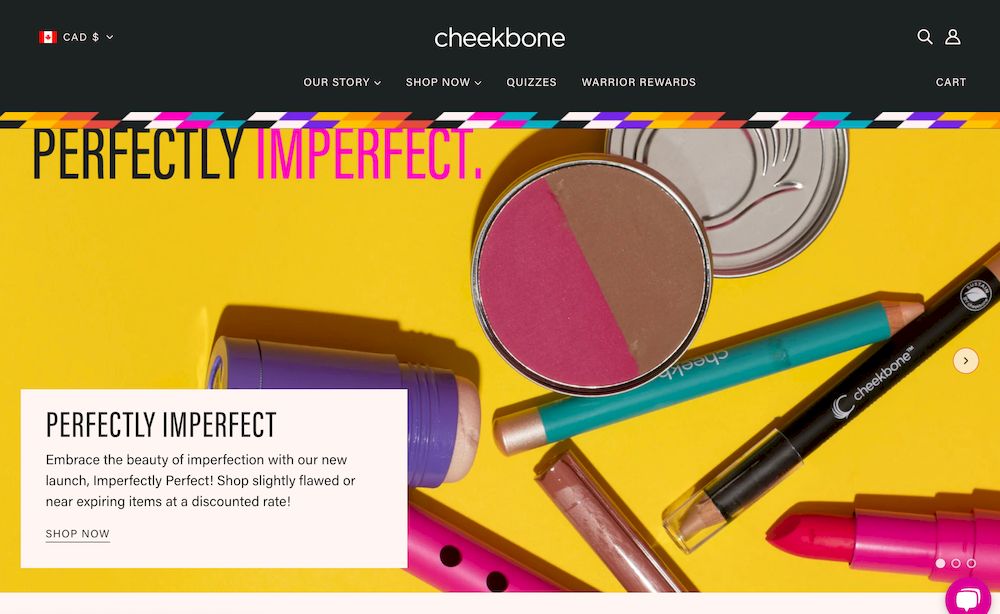 shopify store Cheekbone Beauty
