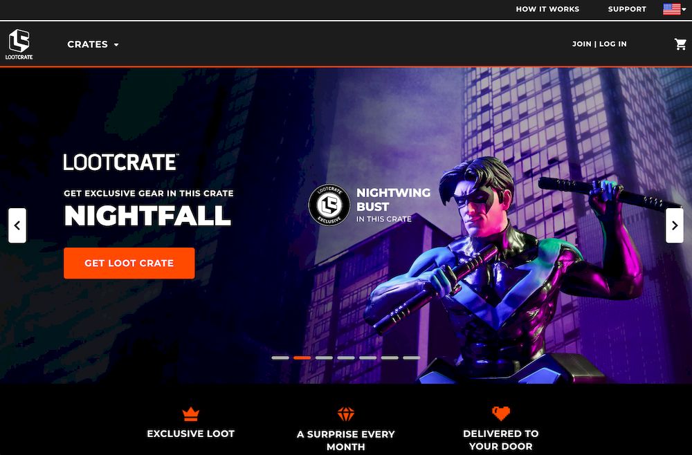shopify store Loot Crate