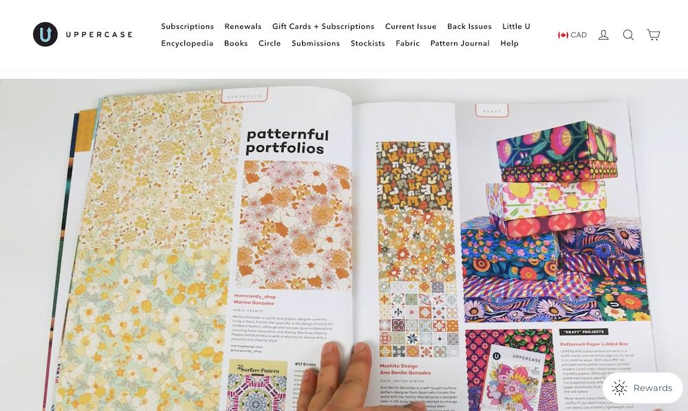 shopify store Uppercase magazine