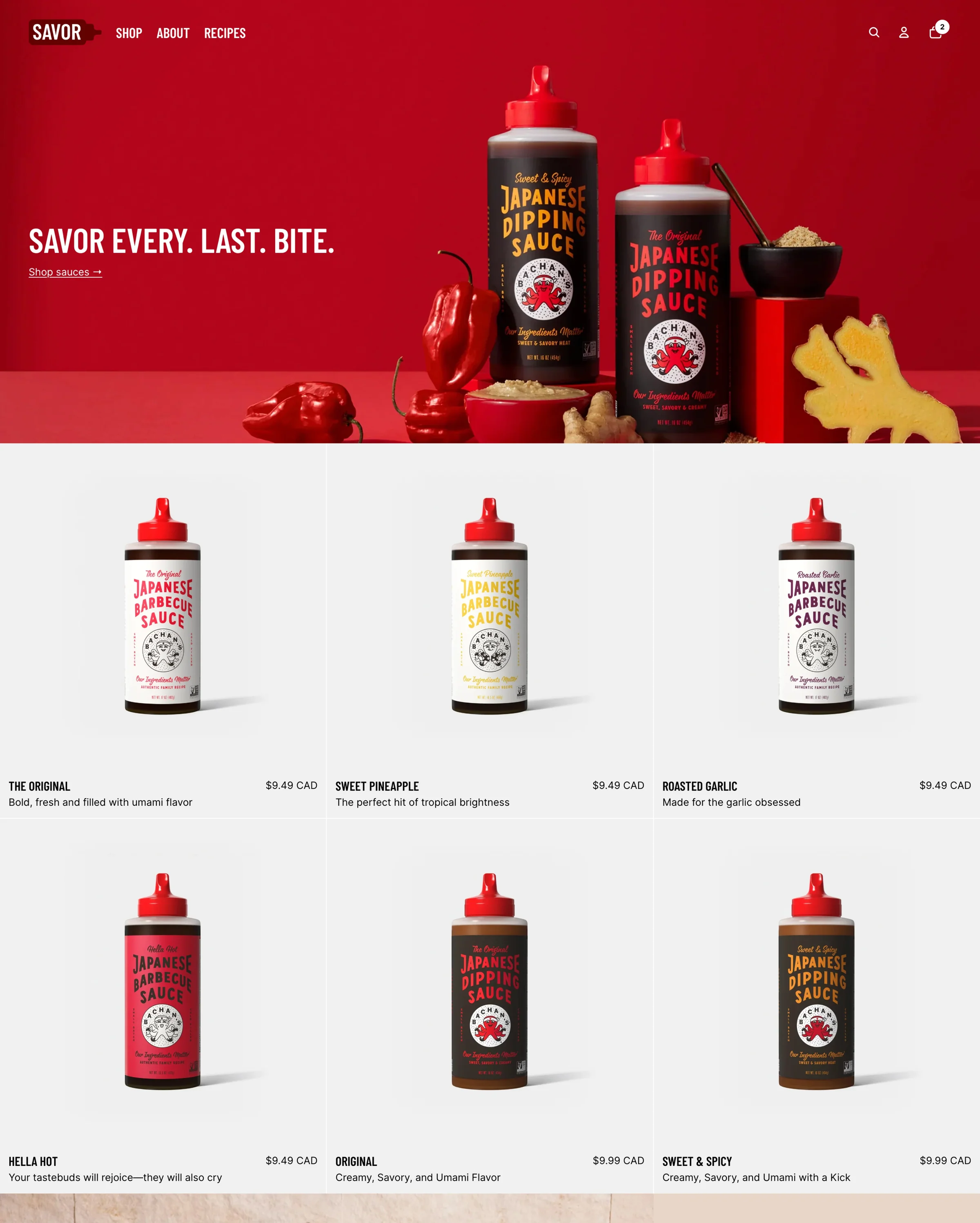 Shopify免费模板 - Savor